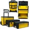 Stalwart Oversized Portable Tool Chest Three Boxes in One with Handle and Wheels